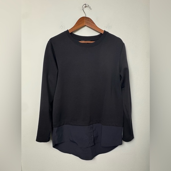 ATHLETA Gallery Top 2.0 Tunic Hybrid Work Top in Black Size Medium - Picture 4 of 13